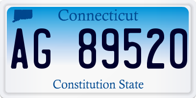 CT license plate AG89520