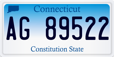 CT license plate AG89522