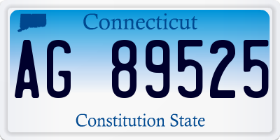 CT license plate AG89525