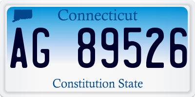CT license plate AG89526