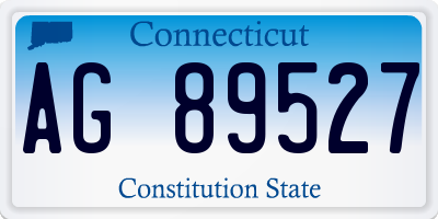CT license plate AG89527