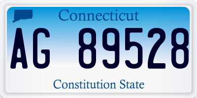 CT license plate AG89528