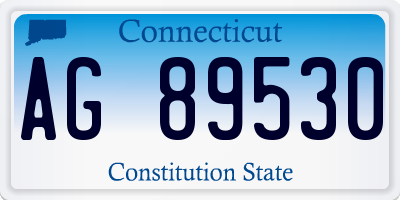 CT license plate AG89530