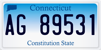 CT license plate AG89531