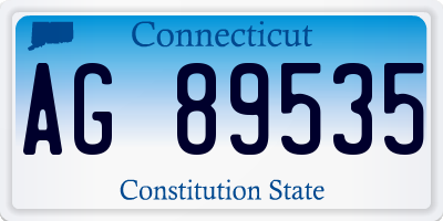 CT license plate AG89535