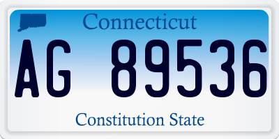 CT license plate AG89536