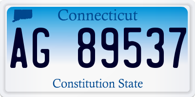 CT license plate AG89537