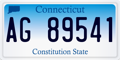 CT license plate AG89541