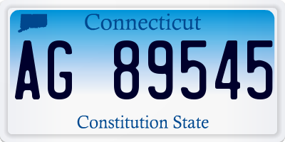 CT license plate AG89545