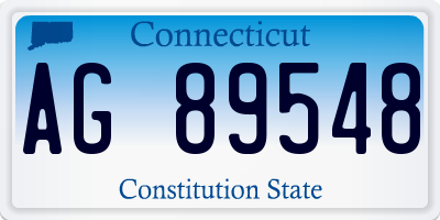 CT license plate AG89548