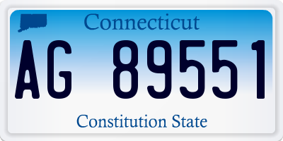 CT license plate AG89551