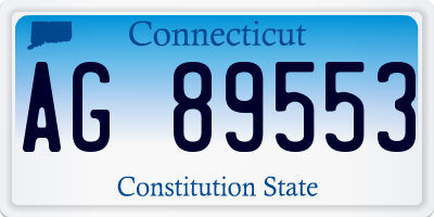 CT license plate AG89553