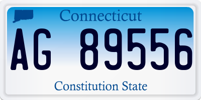CT license plate AG89556