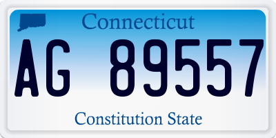 CT license plate AG89557