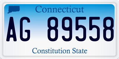 CT license plate AG89558