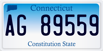 CT license plate AG89559