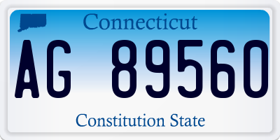 CT license plate AG89560