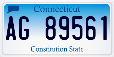CT license plate AG89561