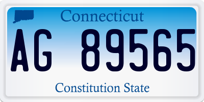 CT license plate AG89565