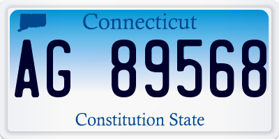 CT license plate AG89568
