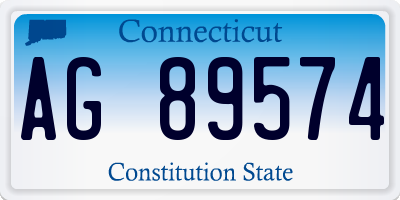 CT license plate AG89574