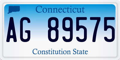 CT license plate AG89575