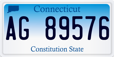 CT license plate AG89576