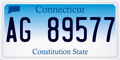 CT license plate AG89577