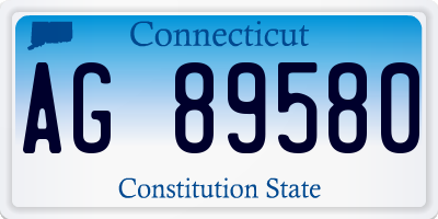 CT license plate AG89580