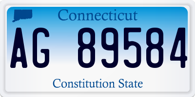 CT license plate AG89584