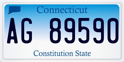 CT license plate AG89590