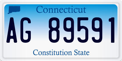 CT license plate AG89591