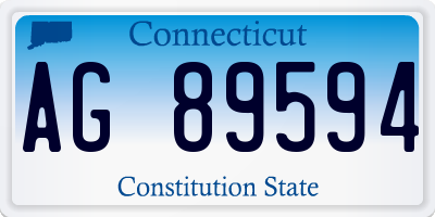 CT license plate AG89594