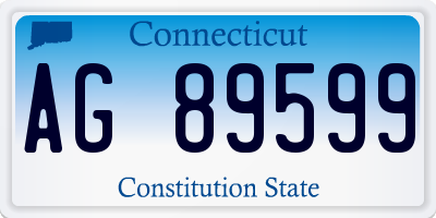 CT license plate AG89599