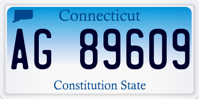 CT license plate AG89609