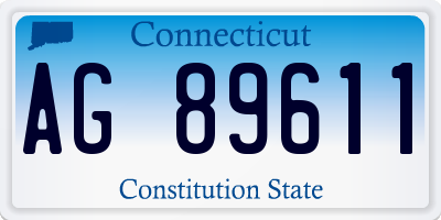 CT license plate AG89611