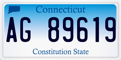 CT license plate AG89619