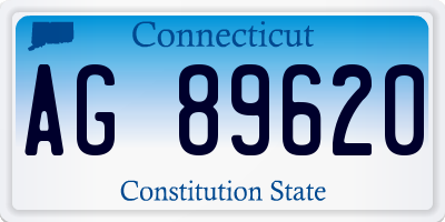 CT license plate AG89620