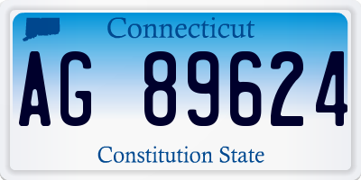 CT license plate AG89624
