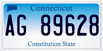 CT license plate AG89628