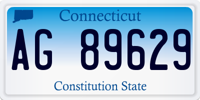 CT license plate AG89629