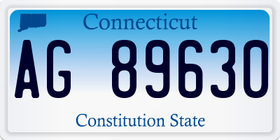 CT license plate AG89630