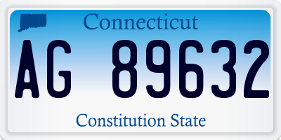CT license plate AG89632