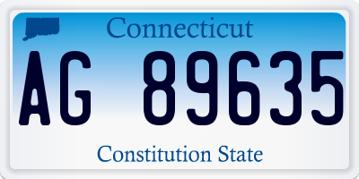 CT license plate AG89635