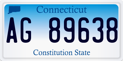 CT license plate AG89638