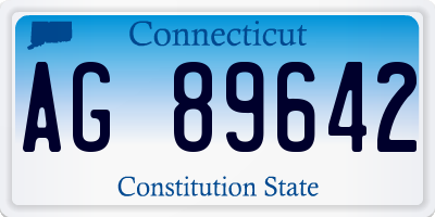 CT license plate AG89642