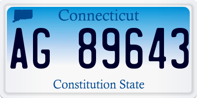 CT license plate AG89643