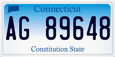 CT license plate AG89648