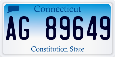 CT license plate AG89649