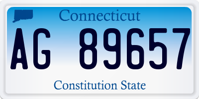 CT license plate AG89657
